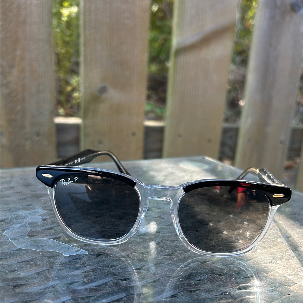 Never worn . NWOT Ray-Ban Black and Transparent Sunglasses